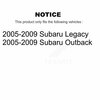Kugel Rear Wheel Bearing And Hub Assembly Pair For 2005-2009 Subaru Outback Legacy K70-100640